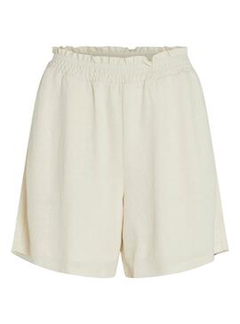 Shorts Vila Vicarmena Beige  Para Mujer