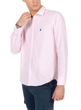 Camisa El Pulpo Microraya Rosa Para Hombre