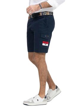 Bermuda El Pulpo Patch Cargo Marino Para Hombre