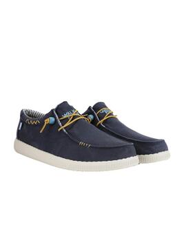 Zapatos Walkin Pitas Wallabi Windover marino para Hombre.