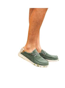 Zapatos Walkin Pitas Wallabi Nias verde para hombre