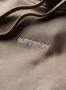 Sudadera Superdry Micro Logo Marrón Para Hombre