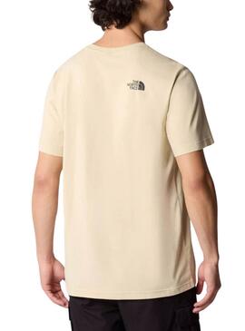 Camiseta The North Face Simple Beige Para Hombre