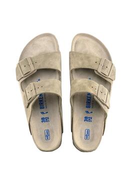 Sandalias Birkenstock Arizona narrow fit soft verde para mujer