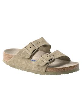 Sandalias Birkenstock Arizona narrow fit soft verde para mujer