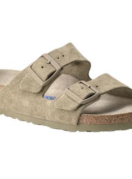 Sandalias Birkenstock Arizona narrow fit soft verde para mujer