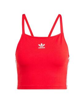 Top Adidas Stripe Rojo Para Mujer