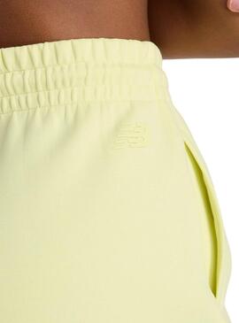 Short New Balance Density Amarillo para Mujer