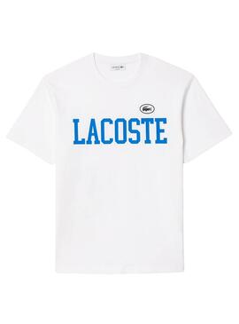 Camiseta Lacoste TH7411 Blanco Para Hombre