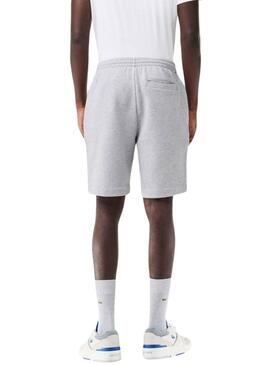 Bermudas Lacoste Jogger Gris Eco Para Hombre