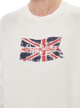 Sudadera Pepe Jeans Ruwan Blanco Para Hombre