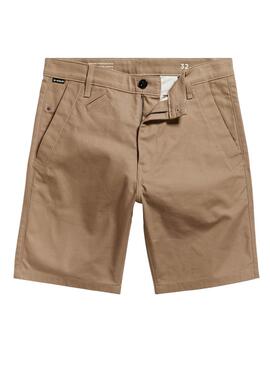 Bermuda G-Star Beige Broson 2.0 Slim Chino para Hombre