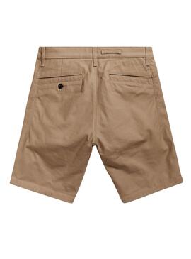 Bermuda G-Star Beige Broson 2.0 Slim Chino para Hombre