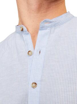 Camisa Jack and Jones Summer Azul Para Hombre