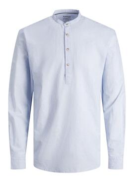 Camisa Jack and Jones Summer Azul Para Hombre