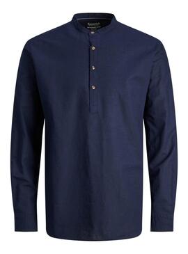 Camisa Jack and Jones Summer Marino  Para Hombre 