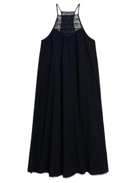 Vestido Superdry maxi beaxh dress azul marino mujer