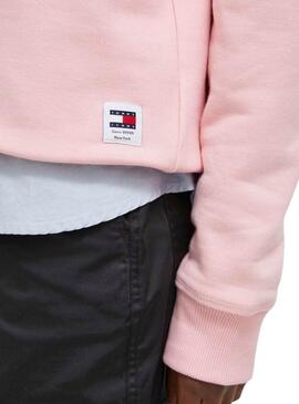 Sudadera Tommy Jeans Relaxed Classic Rosa Mujer