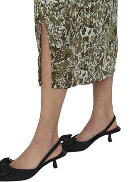 Falda Only Willow Midi Verde Para Mujer