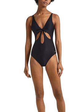 Bañador Pepe Jeans Wave Knot Negro Para Mujer