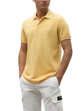 Polo Ecoalf Ted amarillo para hombre