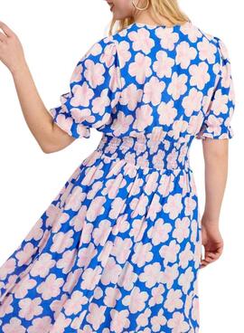 Vestido Naf Naf Montse estampado de flores azul para mujer