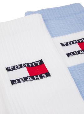 Calcetines Tommy Jeans Giftbox blancos para hombre y mujer