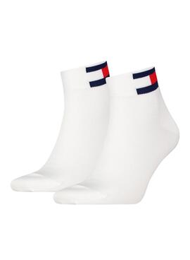 Pack de 2 calcetines Tommy Jeans TH UNI blanco para hombre y mujer