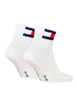 Pack de 2 calcetines Tommy Jeans TH UNI blanco para hombre y mujer