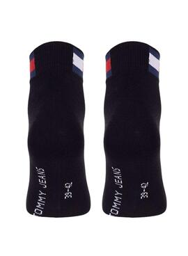 Pack de 2 calcetines Tommy Jeans TH UNI negro para hombre y mujer