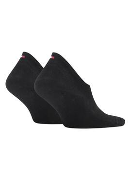 Pack 2 calcetines Tommy Jeans Footie negro para hombre y mujer