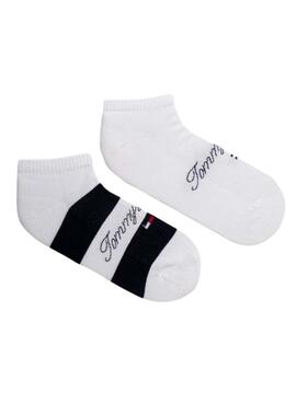 Pack de 2 calcetines Tommy Jeans TH UNI blanco para hombre y mujer