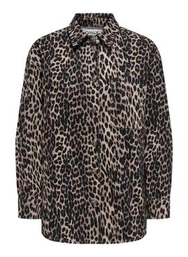 Sobrecamisa Only Anlie leopardo para mujer