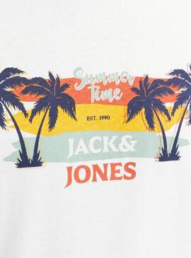 Camiseta Jack and Jones Summer blanco para hombre