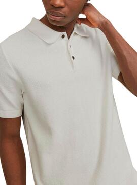 Polo Jack and Jones Blusandri punto beige para hombre