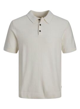 Polo Jack and Jones Blusandri punto beige para hombre