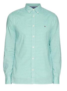 Camisa Tommy Hilfiger Flex Textured Verde Para Hombre 