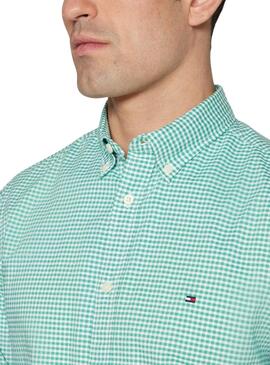 Camisa Tommy Hilfiger Flex Textured Verde Para Hombre 