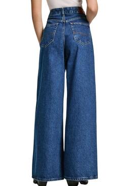 Pantalón Pepe Jeans Barrel denim oscuro para mujer