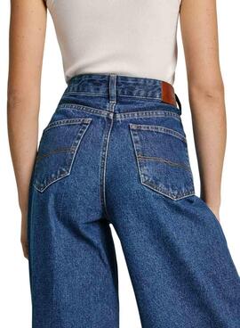 Pantalón Pepe Jeans Barrel denim oscuro para mujer