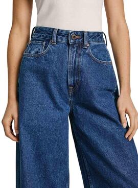 Pantalón Pepe Jeans Barrel denim oscuro para mujer