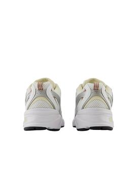 Zapatillas New Balance blancas y tostado 530 para mujer