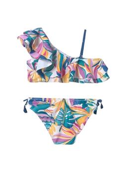 Bikini Mayoral asimétrico multicolor para niña