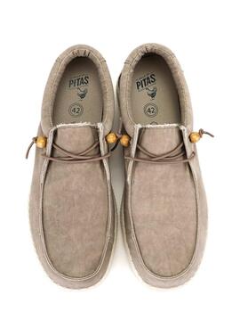 Zapatos Walkin Pitas Canvas Wally beige para hombre