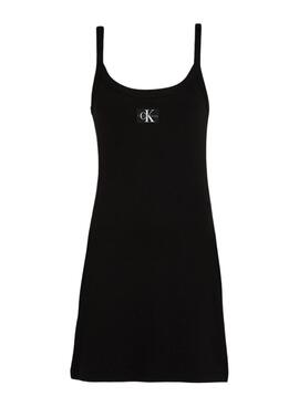 Vestido de tirantes Calvin Klein Jeans negro para mujer