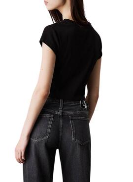 Camiseta Calvin Klein Jeans Slim negro para mujer