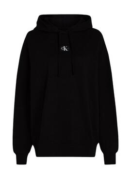 Sudadera Calvin Klein Jeans Oversized negro para mujer