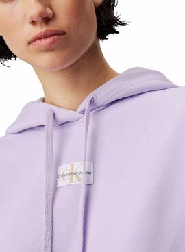 Sudadera Calvin Klein Jeans Oversized malva para mujer