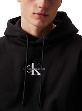 Sudadera Calvin Klein Jeans Monologo negro para hombre