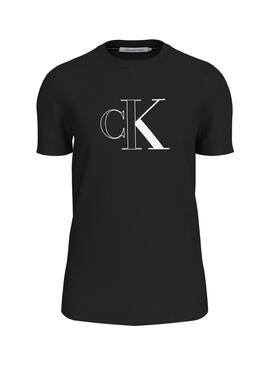 Camiseta Calvin Klein Jeans Outline negro para hombre